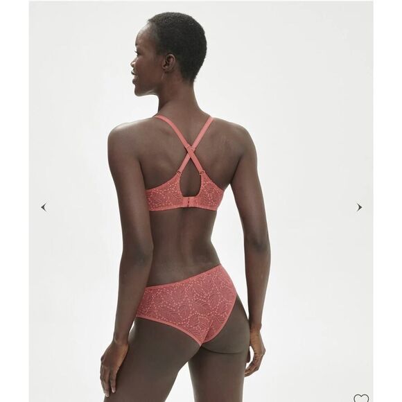 Simone Perele Comete Molded Full Cup Texas Pink Lace Bra $120 34D - Picture 3 of 7